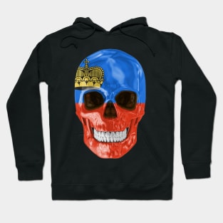 Liechtenstein Flag Skull - Gift for Liechtensteiner With Roots From Liechtenstein Hoodie